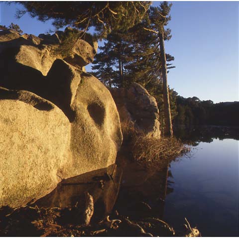 Rocaille Lac de l'Ospedale, Corse, Photographie Paul Maurer, dans les pas d'Erik Borja