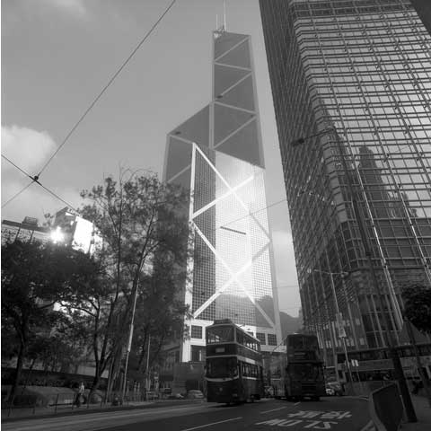 Hongkong Bank of China tower by american architect Leoh Ming Pei on Queen's road central photo Paul Maurer