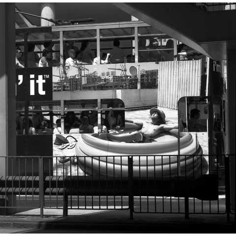  Mc Donald's add on tram Lockhart road Wanchai Hongkong title of image Crazy Guy on Tram photo Paul Maurer 