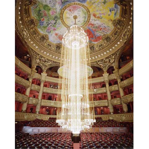 Candellabra of the Paris Opera House Garnier, for americal elevator company Otis, photo Paul Maurer