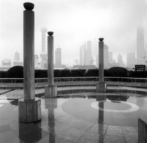 Pudong view overlooking the river from the statue of Mao Tse-Dung photo Paul Maurer