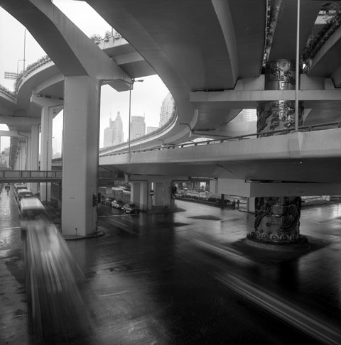 Shangai Central the biggest suspended cross roads in the world photo Paul Maurer