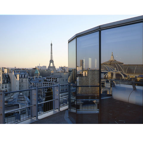 View of Paris from the famous building 50 Montaigne, Paris, France, photo Paul Maurer
