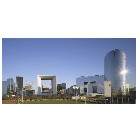 General view of La Defense from Nanterre towards Paris, photo Paul Maurer