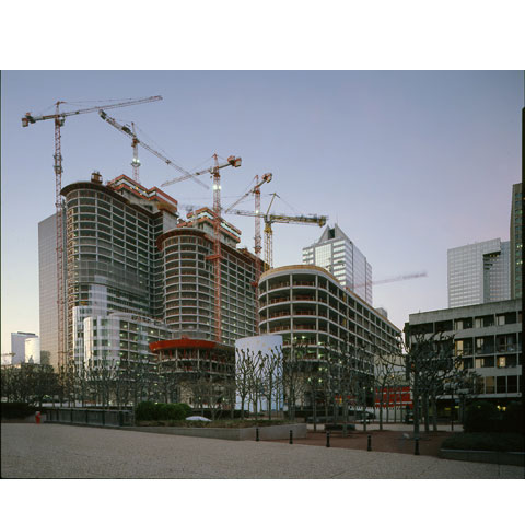 Construction site of the Coeur Defense, La Defense, architects Andrault et Parat, photo Paul Maurer