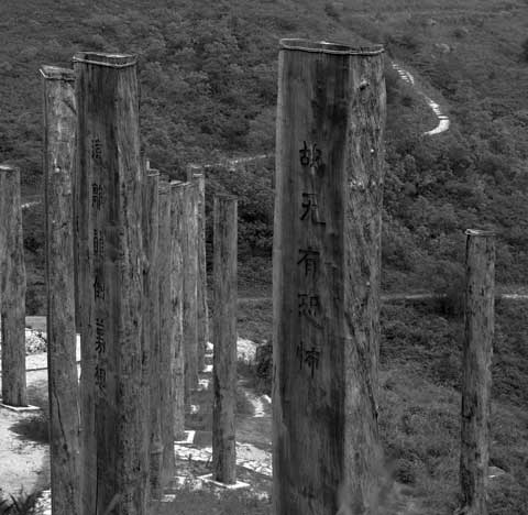 Heart Sutra Wisdom Path by Pr. Jao Tsung-I Lantau Island Hongkong China Poles 3 Photo Paul Maurer